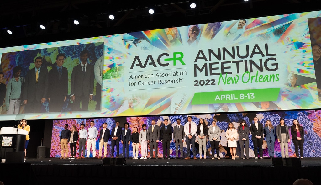 AACR Undergraduate Scholars recognized during the AACR Annual Meeting.