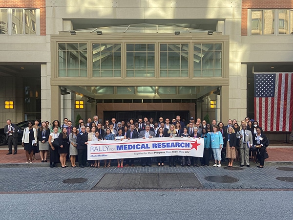 Advocates participating in the 2022 Rally for Medical Research Hill Day.